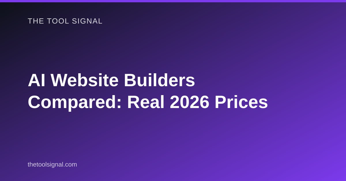 AI Website Builders Compared: Real 2026 Prices