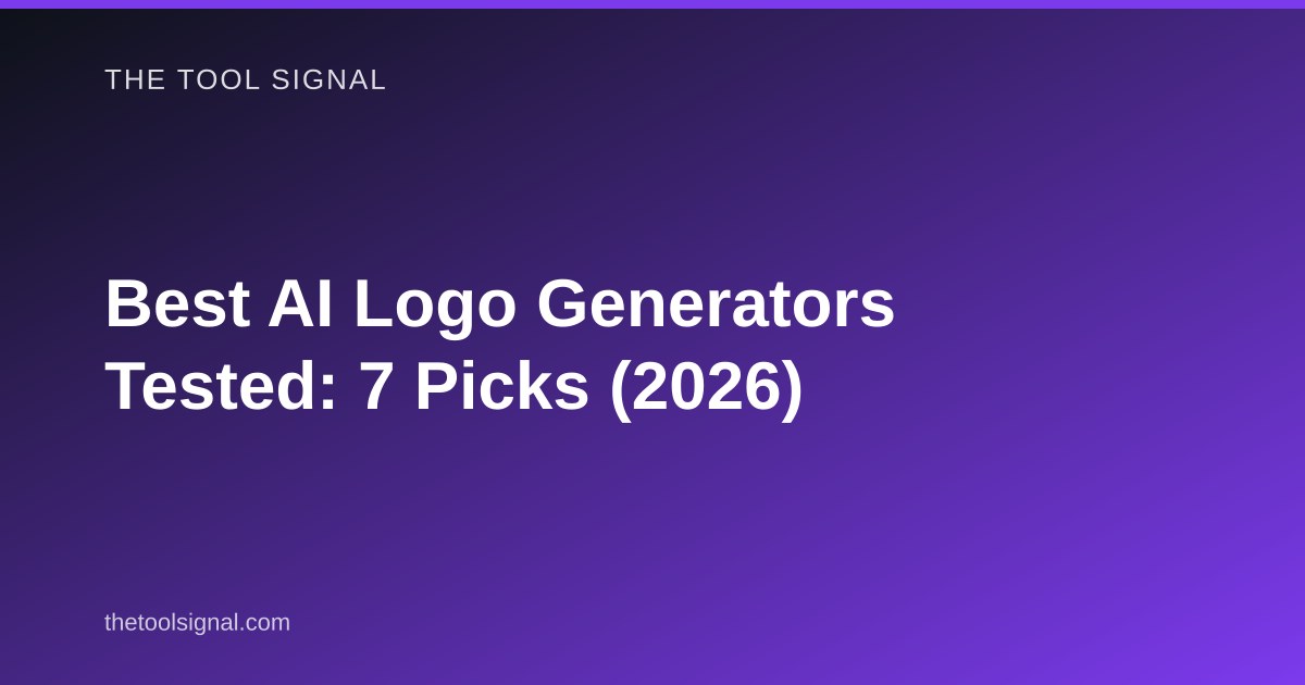 Best AI Logo Generators Tested: 7 Picks (2026)