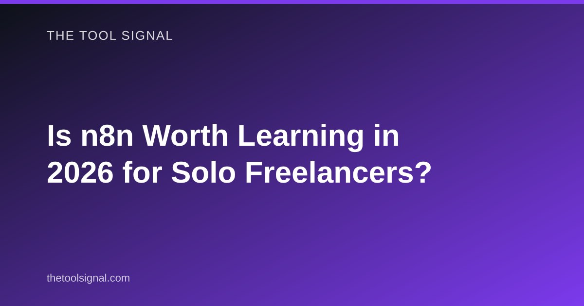 Is n8n Worth Learning in 2026 for Solo Freelancers?